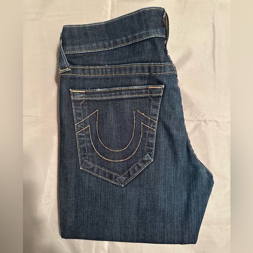 Pre loved Mens True Religion Rickey Relaxed Straight Jeans, Size 28